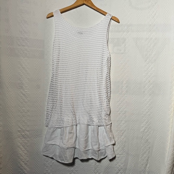 Christina Vergani Mini Sun Dress Cotton White Lace Embroidered Small Italy Cool - Picture 3 of 9